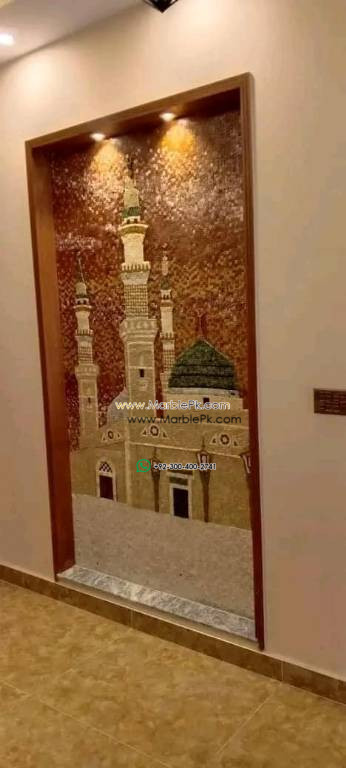 Islamic Mosaic Art Calligraphy - Islamic landscape nabvi haram kaaba islamic mosaic calligraphy mpk