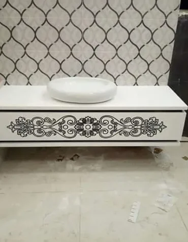 Modern Marble Bath Vanity Sink - Modern wash room vanity mpk 343