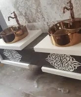 Modern Marble Bath Vanity Sink - Modern wash room vanity mpk 346