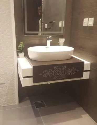 Modern Marble Bath Vanity Sink - Modern wash room vanity mpk 347