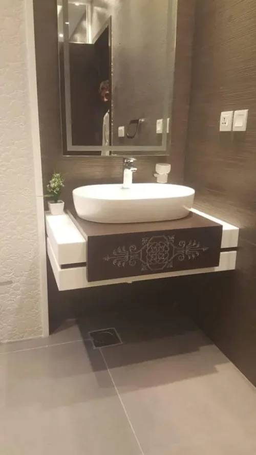 Modern Marble Bath Vanity Sink - Modern wash room vanity mpk 347