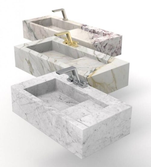 Modern Marble Bath Vanity Sink - Modern wash room vanity mpk 351