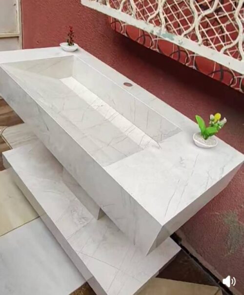 Modern Marble Bath Vanity Sink - Modern wash room vanity mpk 368
