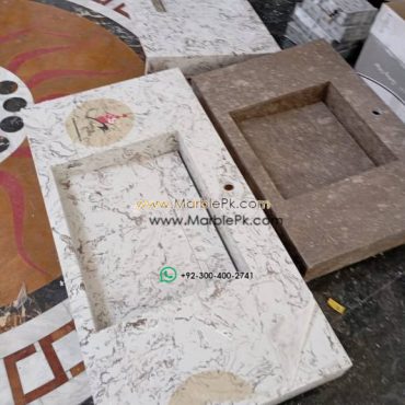 Modern Marble Bath Vanity Sink - Modern wash room vanity mpk 375