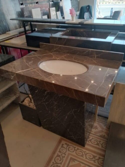 Modern Marble Bath Vanity Sink - Modern wash room vanity mpk 384