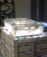 Modern Marble Bath Vanity Sink - Modern wash room vanity mpk 393
