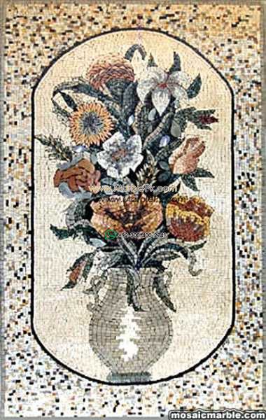 Mosaic Flower - Mosaic art flowers by marblepk.com mpk fl 321 380x600