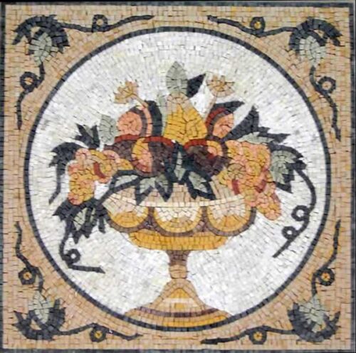 Mosaic Flower - Mosaic art flowers by marblepk.com mpk fl 322 600x595