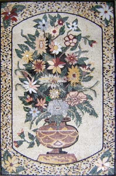 Mosaic Flower - Mosaic art flowers by marblepk.com mpk fl 324 396x600