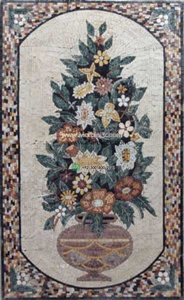 Mosaic Flower - Mosaic art flowers by marblepk.com mpk fl 326 369x600