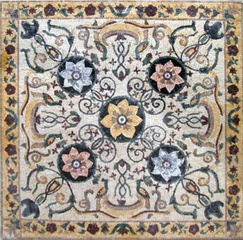 Mosaic Flower - Mosaic art flowers by marblepk.com mpk fl 331 600x590