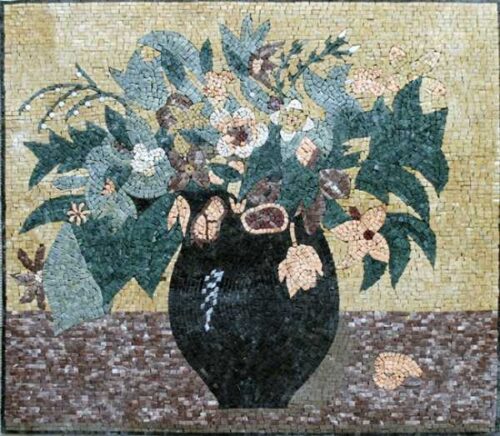 Mosaic Flower - Mosaic art flowers by marblepk.com mpk fl 333 600x523