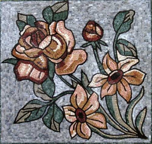 Mosaic Flower - Mosaic art flowers by marblepk.com mpk fl 335 600x570