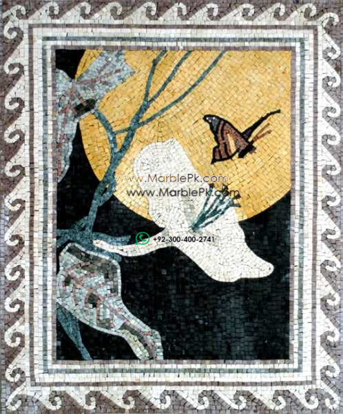 Mosaic Flower - Mosaic art flowers by marblepk.com mpk fl 336 498x600