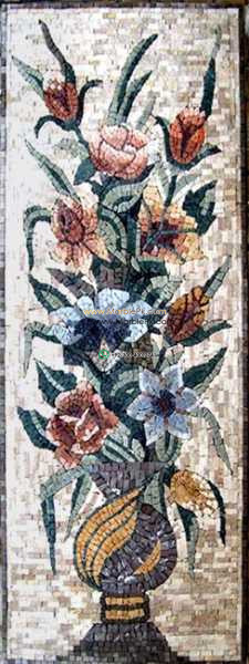 Mosaic Flower - Mosaic art flowers by marblepk.com mpk fl 339 225x600