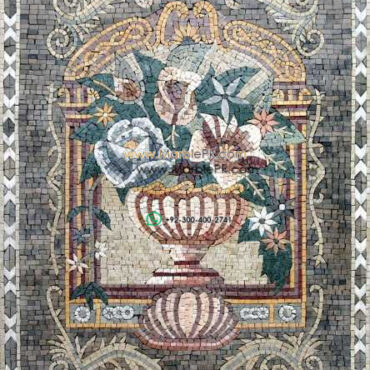 Mosaic Flower - Mosaic art flowers by marblepk.com mpk fl 340 444x600