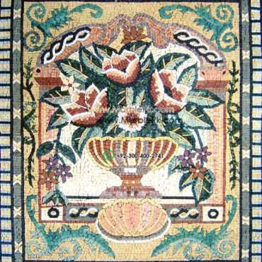 Mosaic Flower - Mosaic art flowers by marblepk.com mpk fl 344 512x600