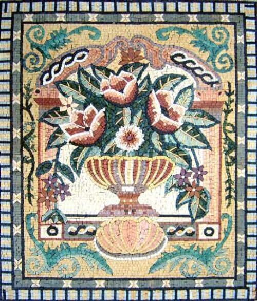 Mosaic Flower - Mosaic art flowers by marblepk.com mpk fl 344 512x600