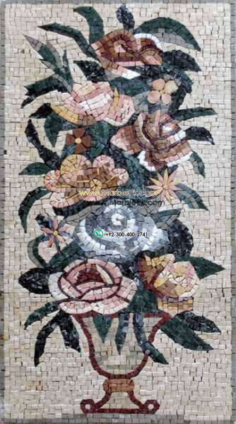 Mosaic Flower - Mosaic art flowers by marblepk.com mpk fl 346 334x600