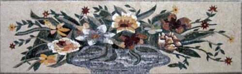 Mosaic Flower - Mosaic art flowers by marblepk.com mpk fl 349 600x184