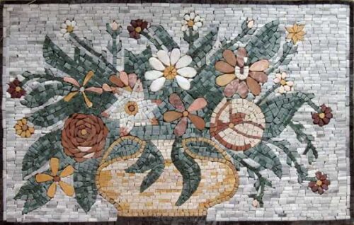 Mosaic Flower - Mosaic art flowers by marblepk.com mpk fl 350 600x382