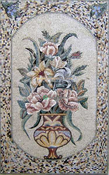 Mosaic Flower - Mosaic art flowers by marblepk.com mpk fl 354 374x600