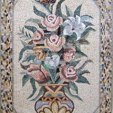 Mosaic Flower - Mosaic art flowers by marblepk.com mpk fl 355 382x600
