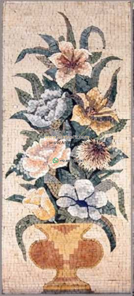 Mosaic Flower - Mosaic art flowers by marblepk.com mpk fl 356 273x600