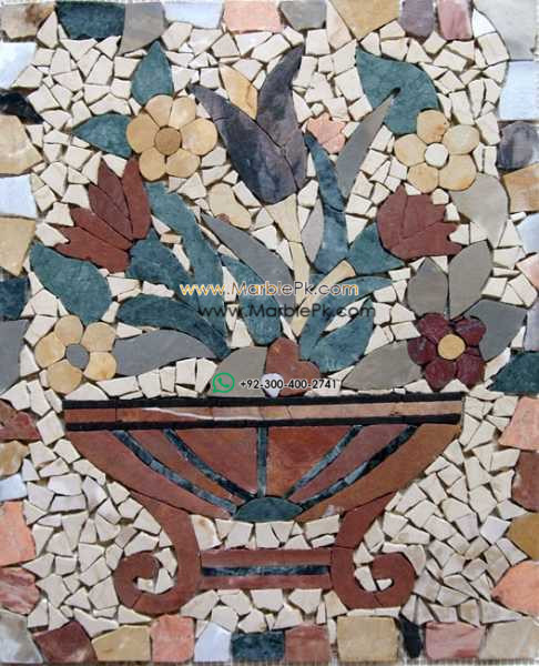 Mosaic Flower - Mosaic art flowers by marblepk.com mpk fl 358 486x600