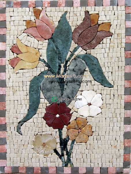 Mosaic Flower - Mosaic art flowers by marblepk.com mpk fl 360 454x600
