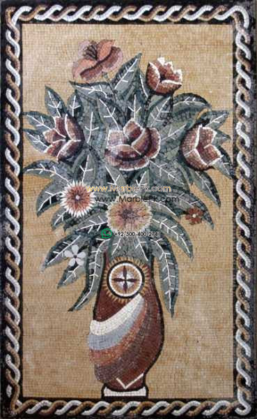 Mosaic Flower - Mosaic art flowers by marblepk.com mpk fl 363 369x600