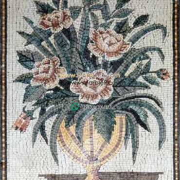Mosaic Flower - Mosaic art flowers by marblepk.com mpk fl 370 439x600