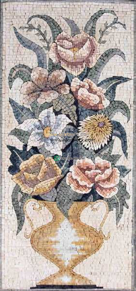 Mosaic Flower - Mosaic art flowers by marblepk.com mpk fl 372 281x600