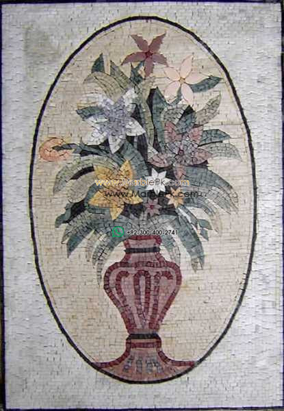 Mosaic Flower - Mosaic art flowers by marblepk.com mpk fl 373 415x600