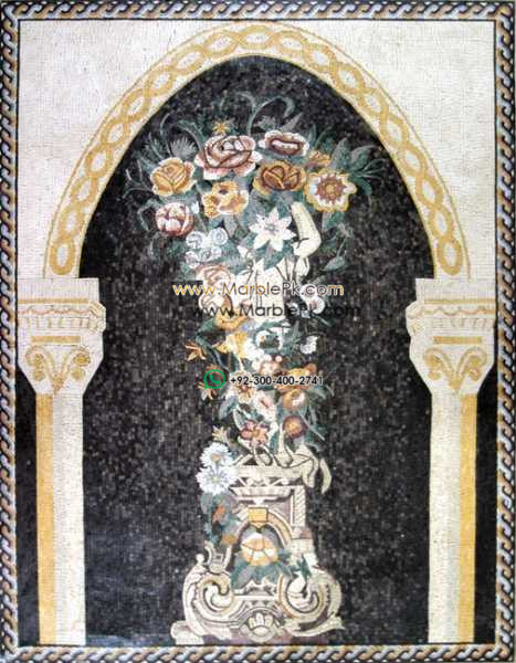 Mosaic Flower - Mosaic art flowers by marblepk.com mpk fl 375 467x600