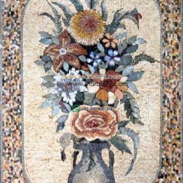 Mosaic Flower - Mosaic art flowers by marblepk.com mpk fl 376 378x600