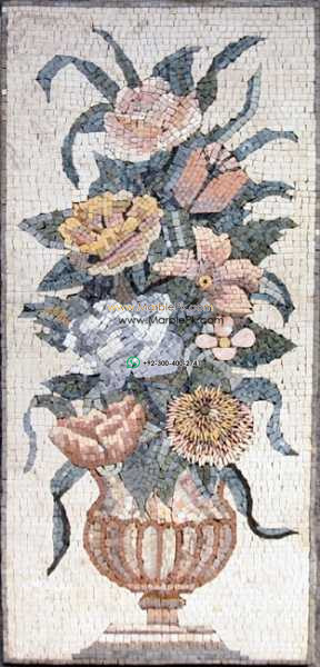 Mosaic Flower - Mosaic art flowers by marblepk.com mpk fl 381 288x600