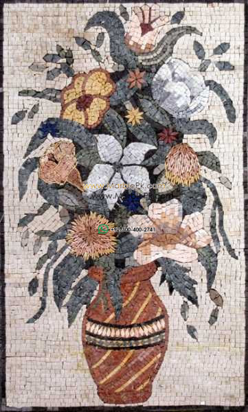Mosaic Flower - Mosaic art flowers by marblepk.com mpk fl 385 361x600