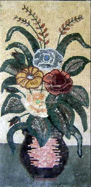 Mosaic Flower - Mosaic art flowers by marblepk.com mpk fl 390 294x600