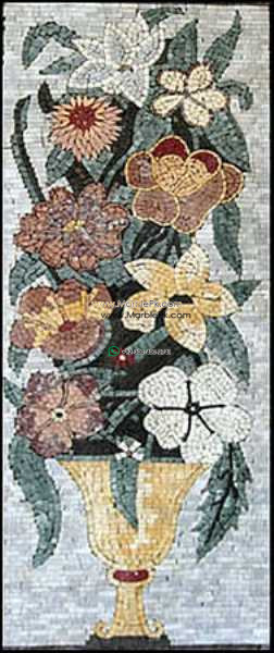 Mosaic Flower - Mosaic art flowers by marblepk.com mpk fl 401 252x600