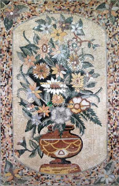 Mosaic Flower - Mosaic art flowers by marblepk.com mpk fl 402 387x600