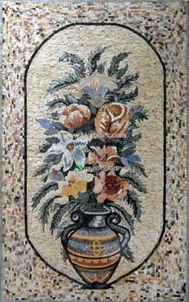Mosaic Flower - Mosaic art flowers by marblepk.com mpk fl 405 375x600