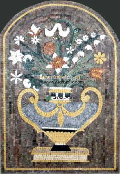 Mosaic Flower - Mosaic art flowers by marblepk.com mpk fl 417 413x600