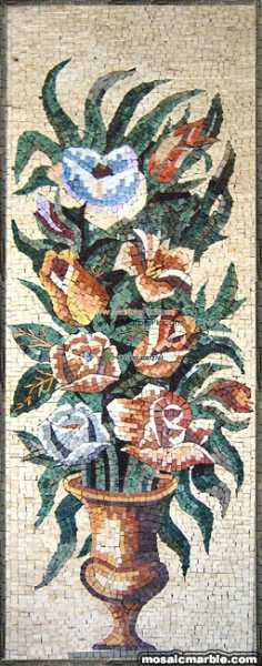 Mosaic Flower - Mosaic art flowers by marblepk.com mpk fl 433 236x600