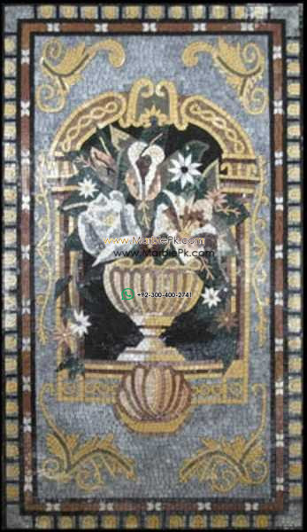 Mosaic Flower - Mosaic art flowers by marblepk.com mpk fl 435 347x600
