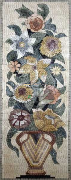 Mosaic Flower - Mosaic art flowers by marblepk.com mpk fl 438 237x600