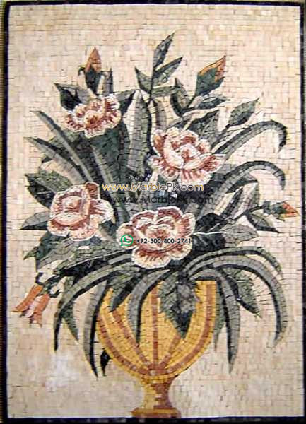 Mosaic Flower - Mosaic art flowers by marblepk.com mpk fl 441 433x600