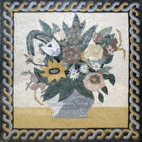 Mosaic Flower - Mosaic art flowers by marblepk.com mpk fl 443 600x599