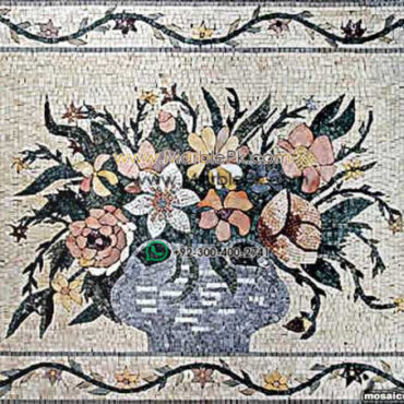 Mosaic Flower - Mosaic art flowers by marblepk.com mpk fl 450 600x453