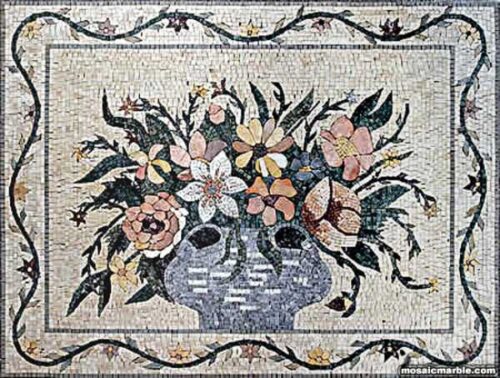 Mosaic Flower - Mosaic art flowers by marblepk.com mpk fl 450 600x453